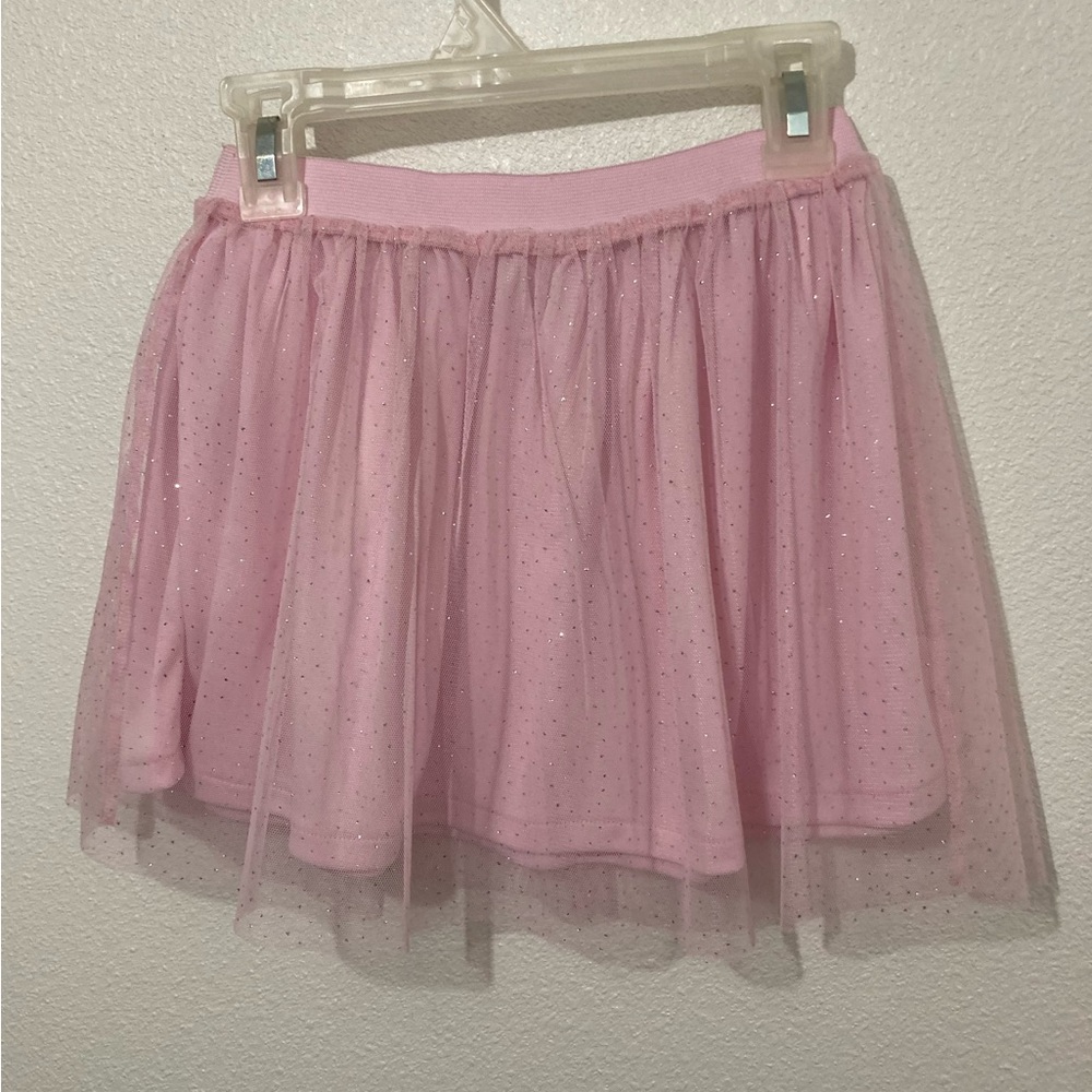 Girls total girl Light Pink Silver Polka Dots skirt Size Princesses Tulle S 6/7
